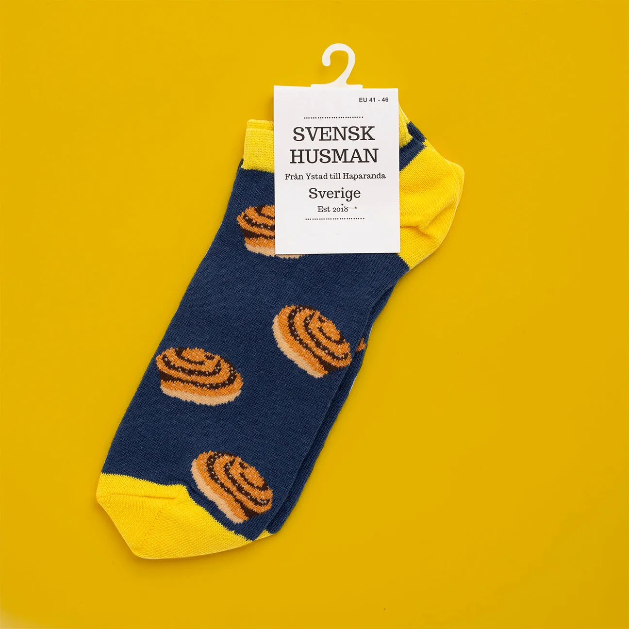Svensk Husman Kanelbolle sneakersokker bomuld