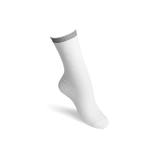 Funq Wear Original Bold Wonderful White støttesokker tynd bomuld