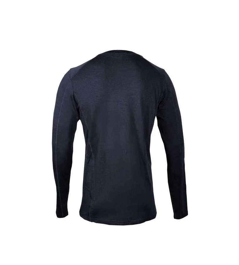 Point6 Men's Base Layer Long Sleeve Mid-Weight Crew uldtrøje sort