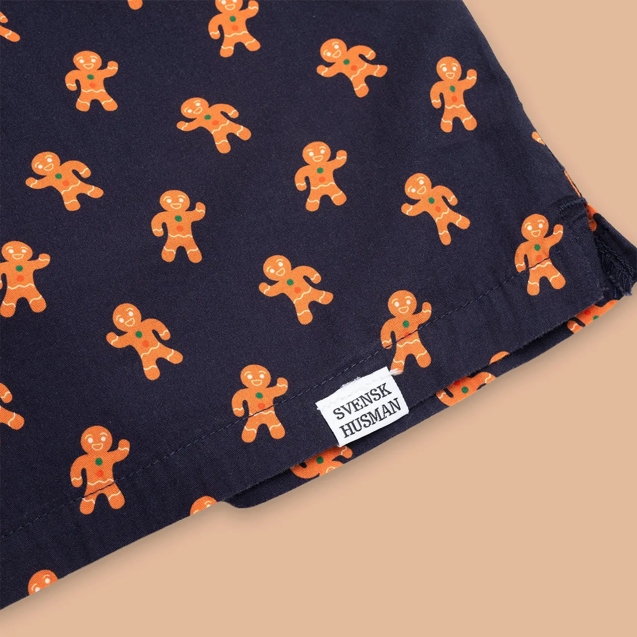 Svensk Husman Pepparkaka boxershorts unisex lommer