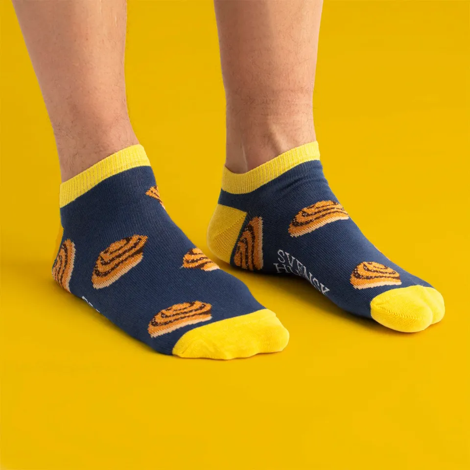 Svensk Husman Kanelbolle sneakersokker bomuld
