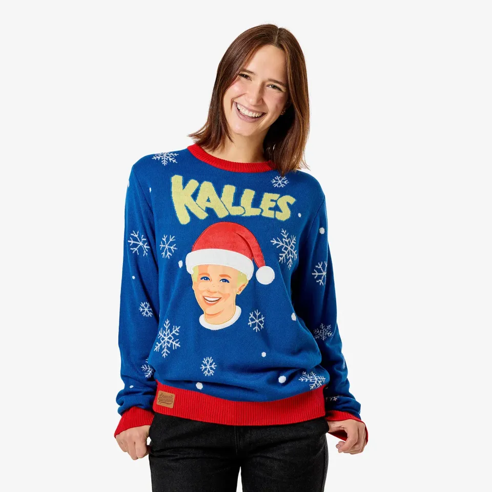 Svensk Husman Kalles Kaviar julesweater dame akryl