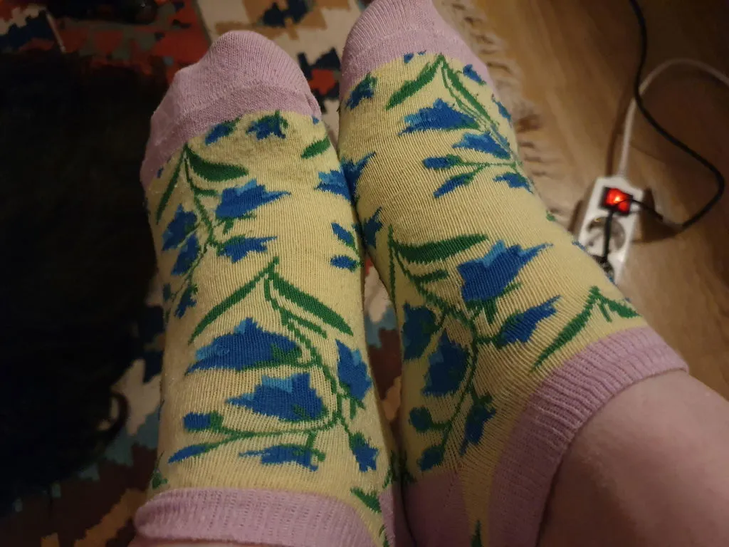 Svensk Husman Bluebell sneakersokker bomuld