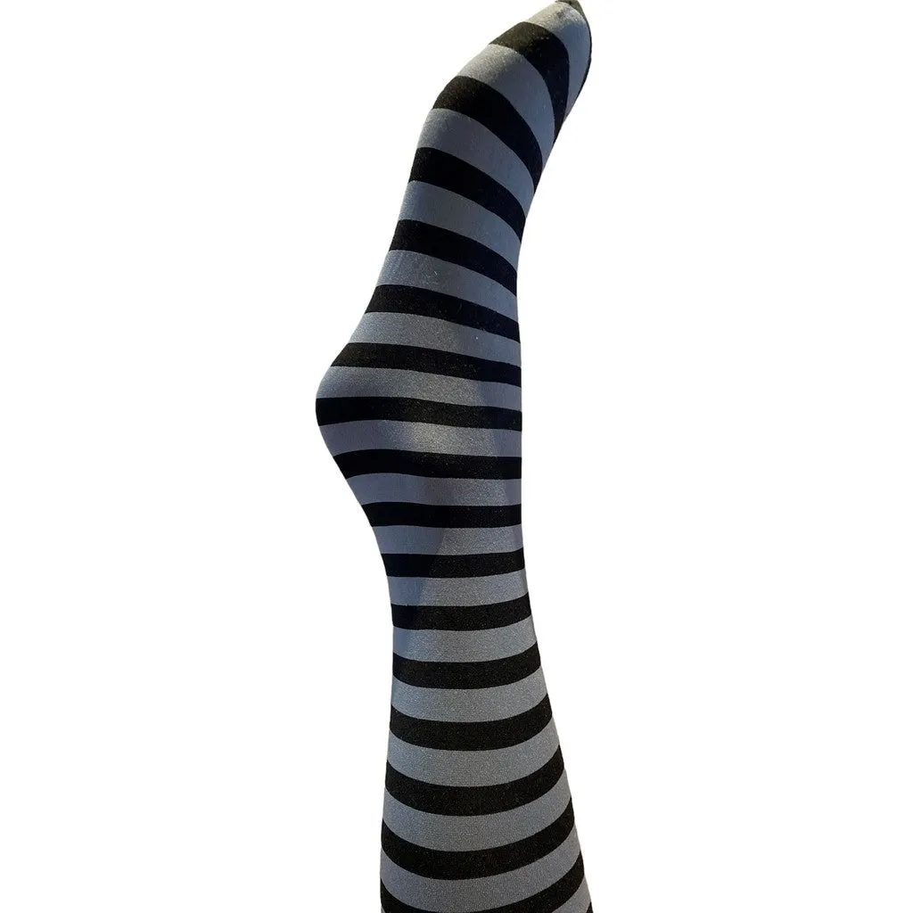 Moi Nini stripe strømpebukser mellemgrå 80 denier