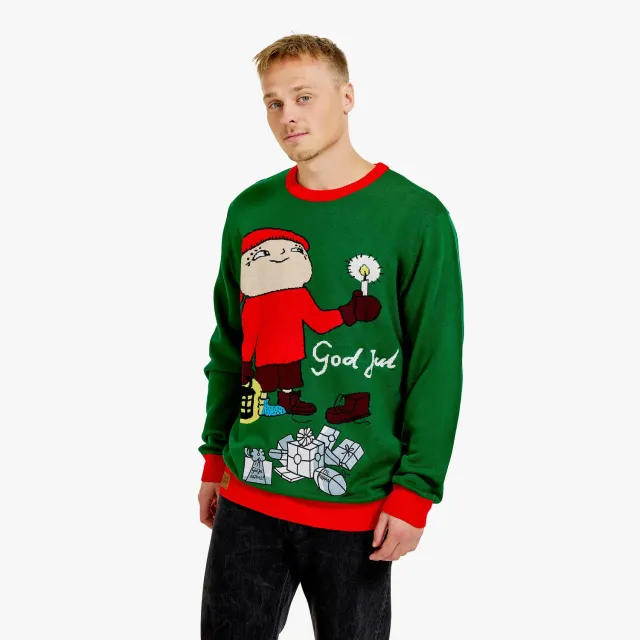 Svensk Husman Alfons Merry Christmas juletrøje herre