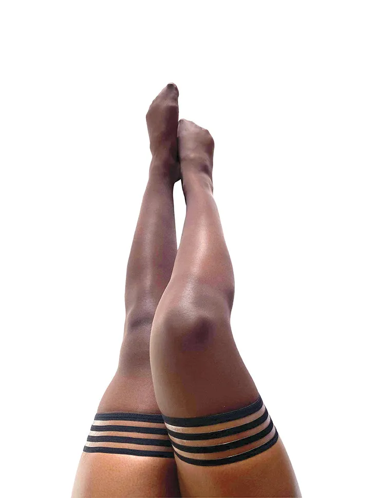 KIX'IES Marissa lårstrømper 1 par chocolate sheer