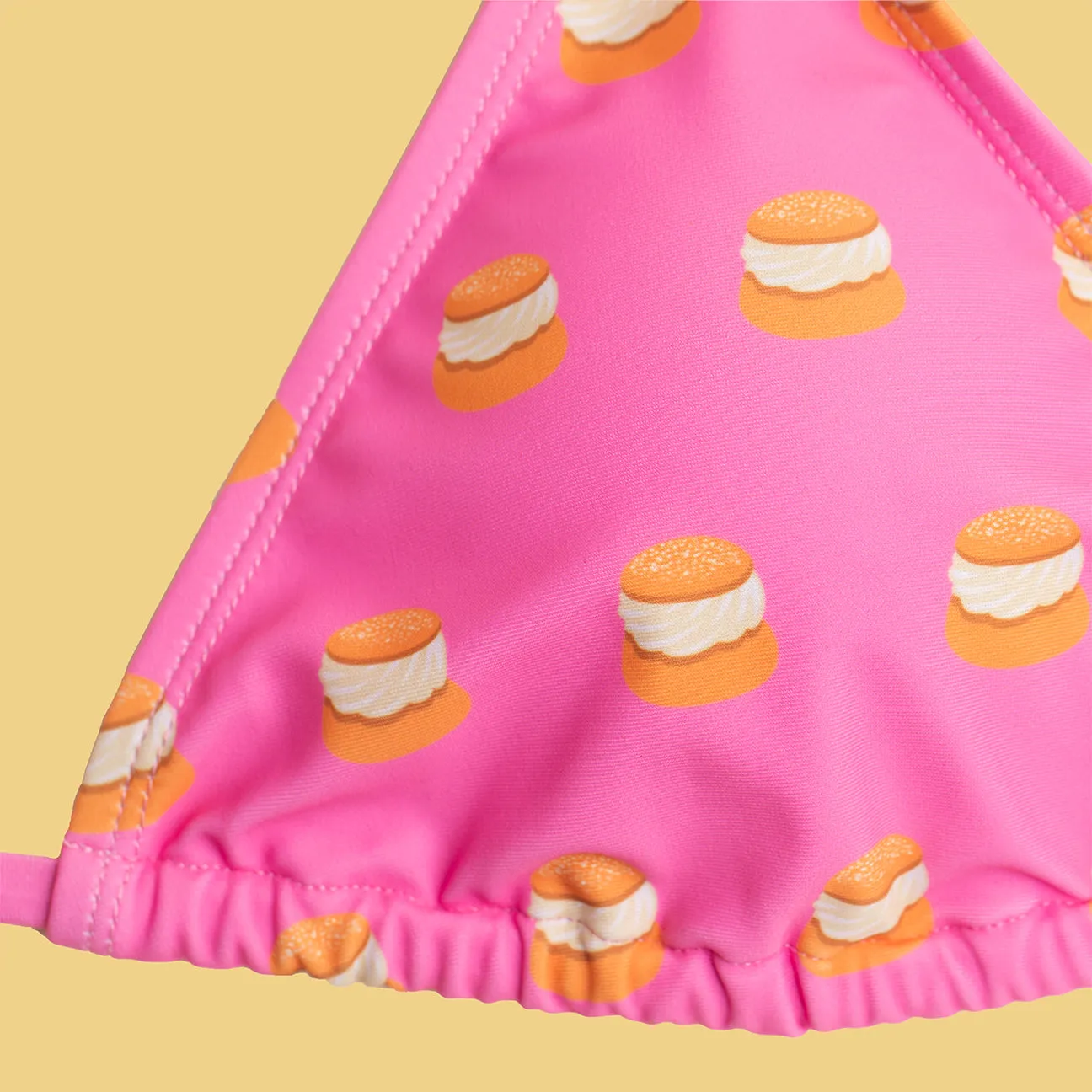 Svensk Husman Semlan trekantbikini pink hurtigtørrende