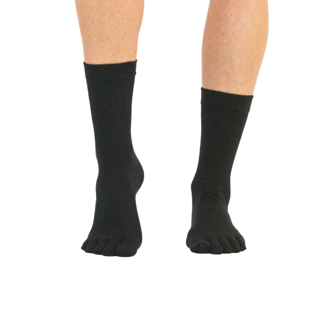 Funq Wear Thin Five tåsokker brilliant black tynd