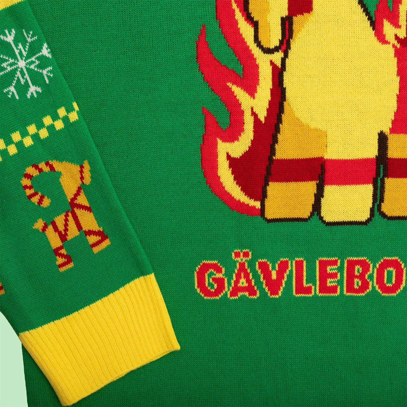 Svensk Husman Jultröja Gävlebocken juletrøje herremodel grøn