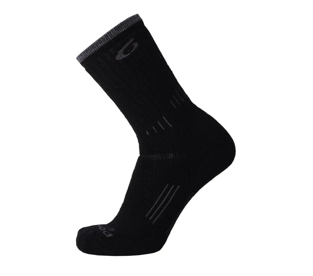 Point6 Essential Light Crew vandrestrømper sort merino