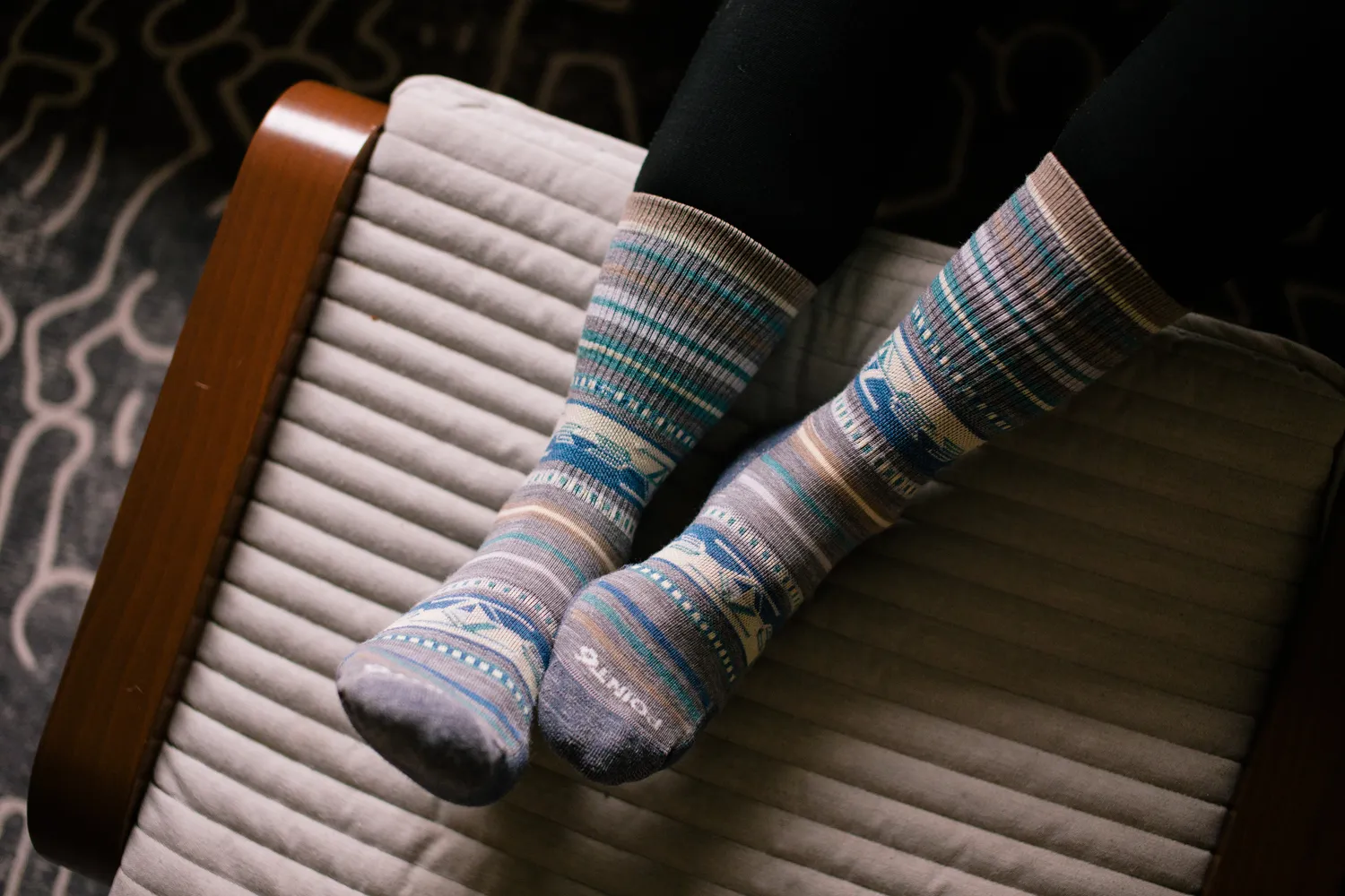 Point6 Southwest Light Crew strømper cream let merino