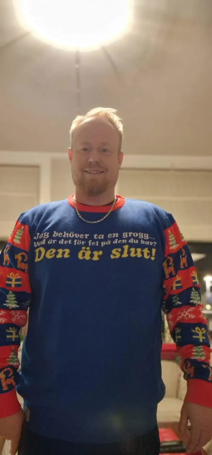 Svensk Husman Jeg skal have en grog julesweater herre rød