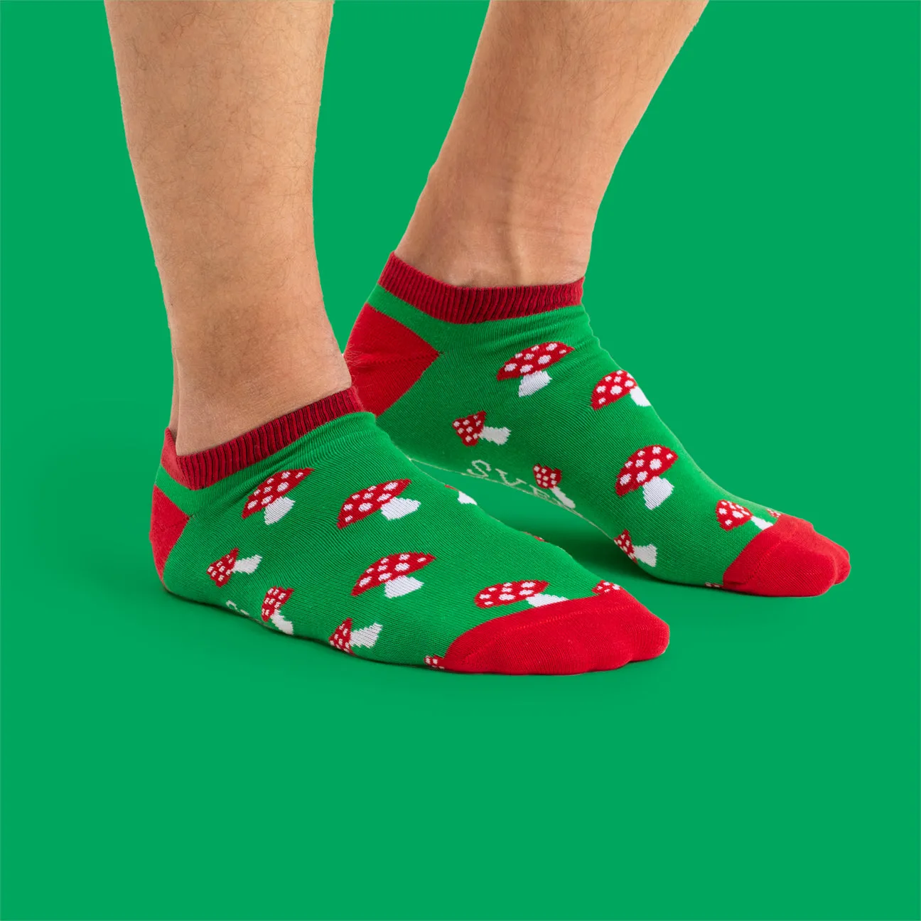 Svensk Husman Toadstool sneakersokker rød 41-46