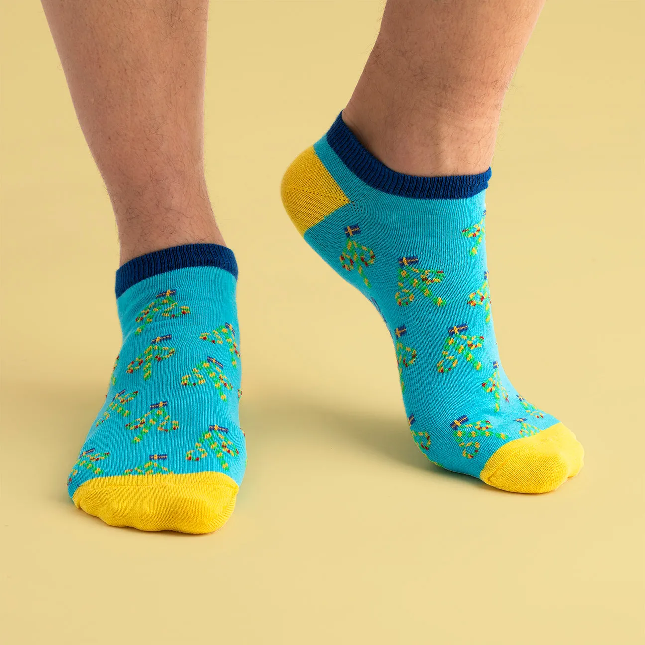 Svensk Husman Midsommer sneakersokker 41-46 bomuld