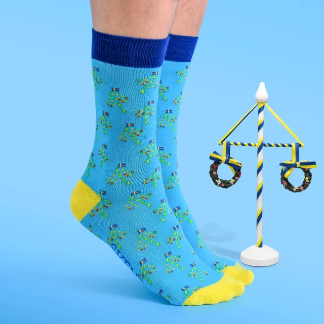 Svensk Husman Midsommer sokker bomuld
