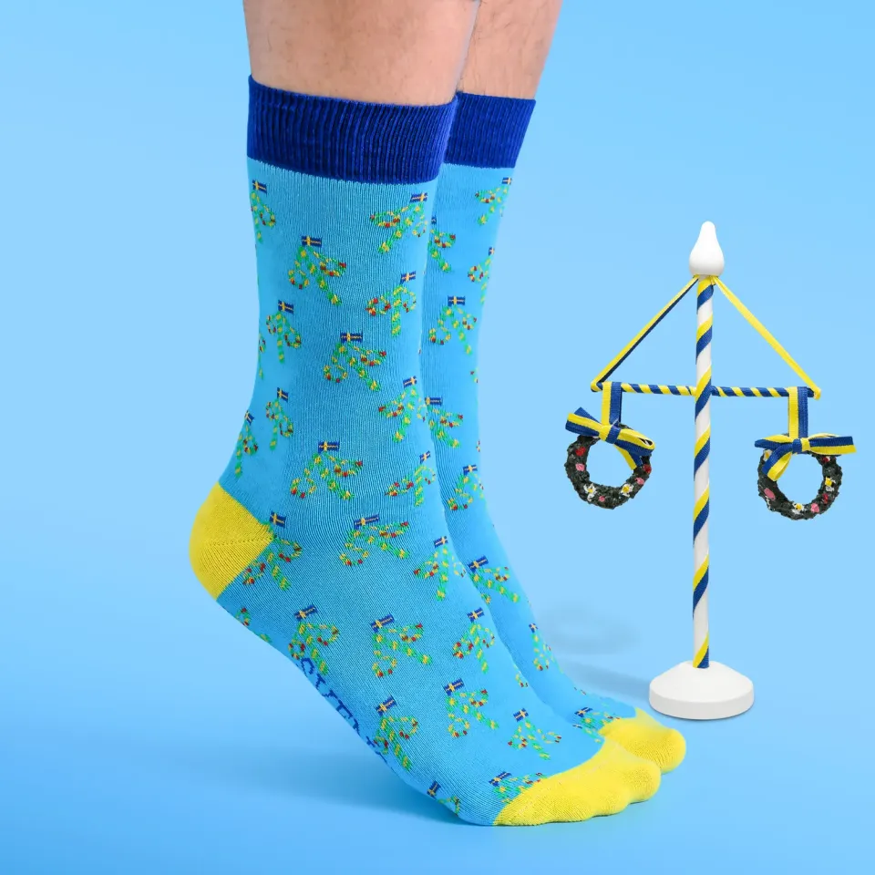 Svensk Husman Midsommer sokker bomuld