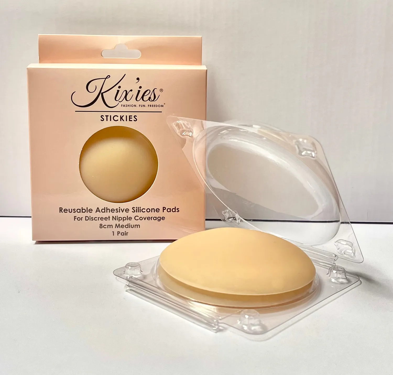 Kix'ies Stickies Silicone brystcovers lys genbrugelig