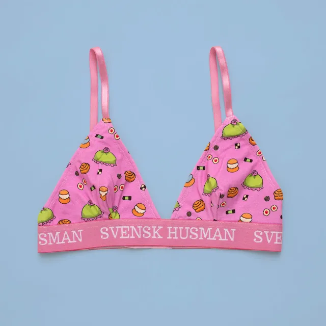 Svensk Husman FIKA BH lyserød bomuld S-XXL