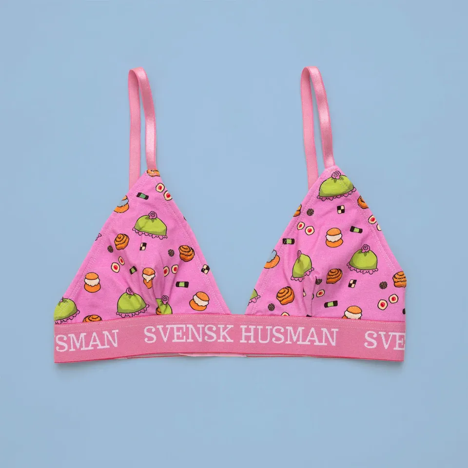 Svensk Husman FIKA BH lyserød bomuld S-XXL