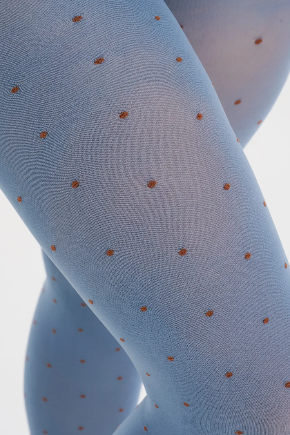 Moi Agnes blue dot strømpebukser støvet blå 80 denier
