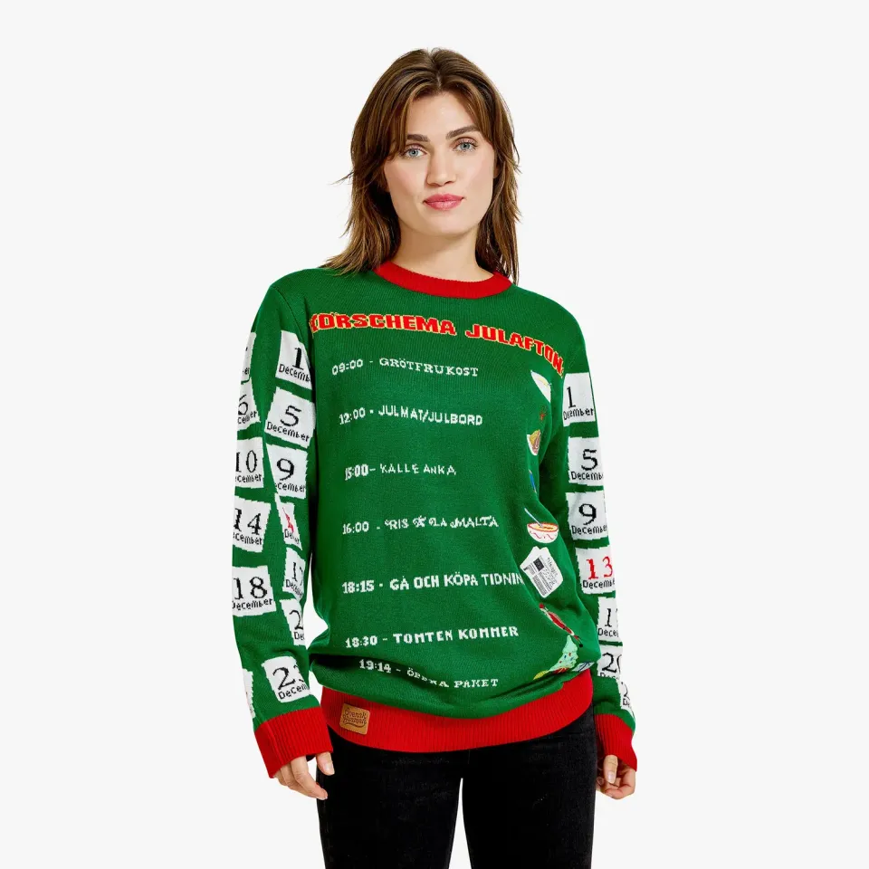 Svensk Husman Kørschema juletrøje dame akryl
