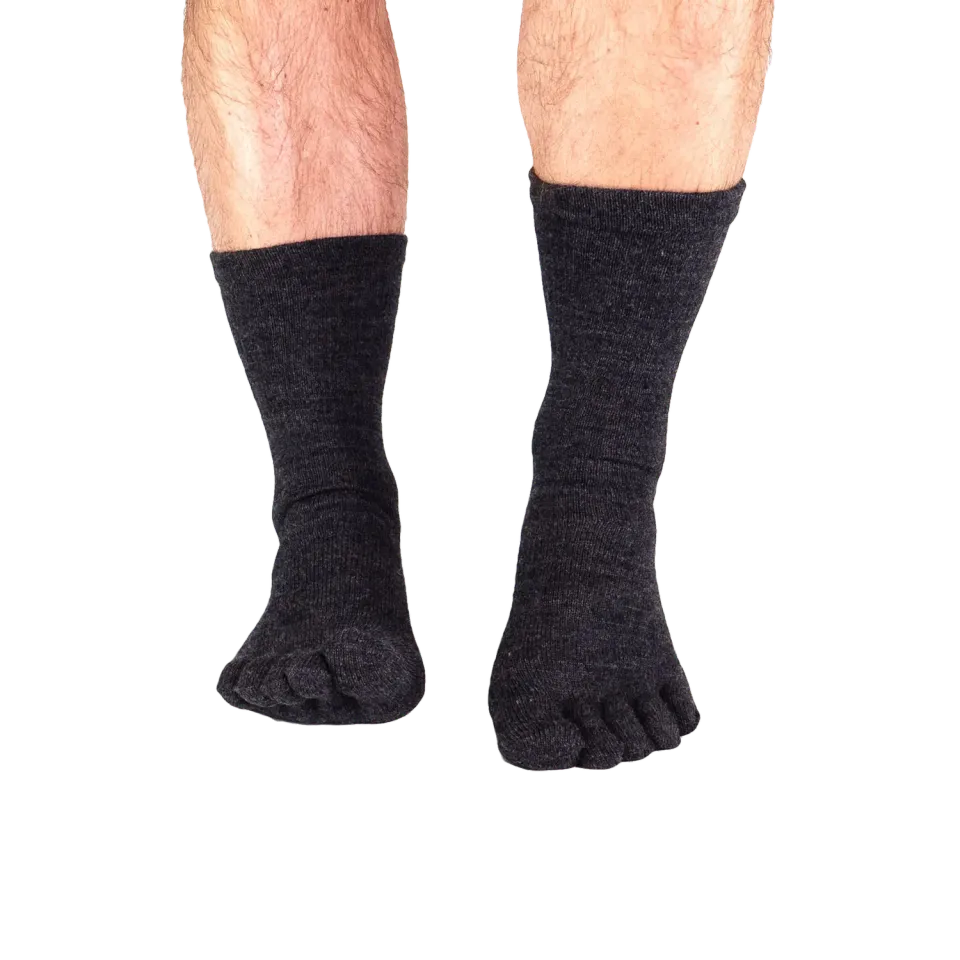 Funq Wear Warm Five tåstrømper Arctic Anthracite uld