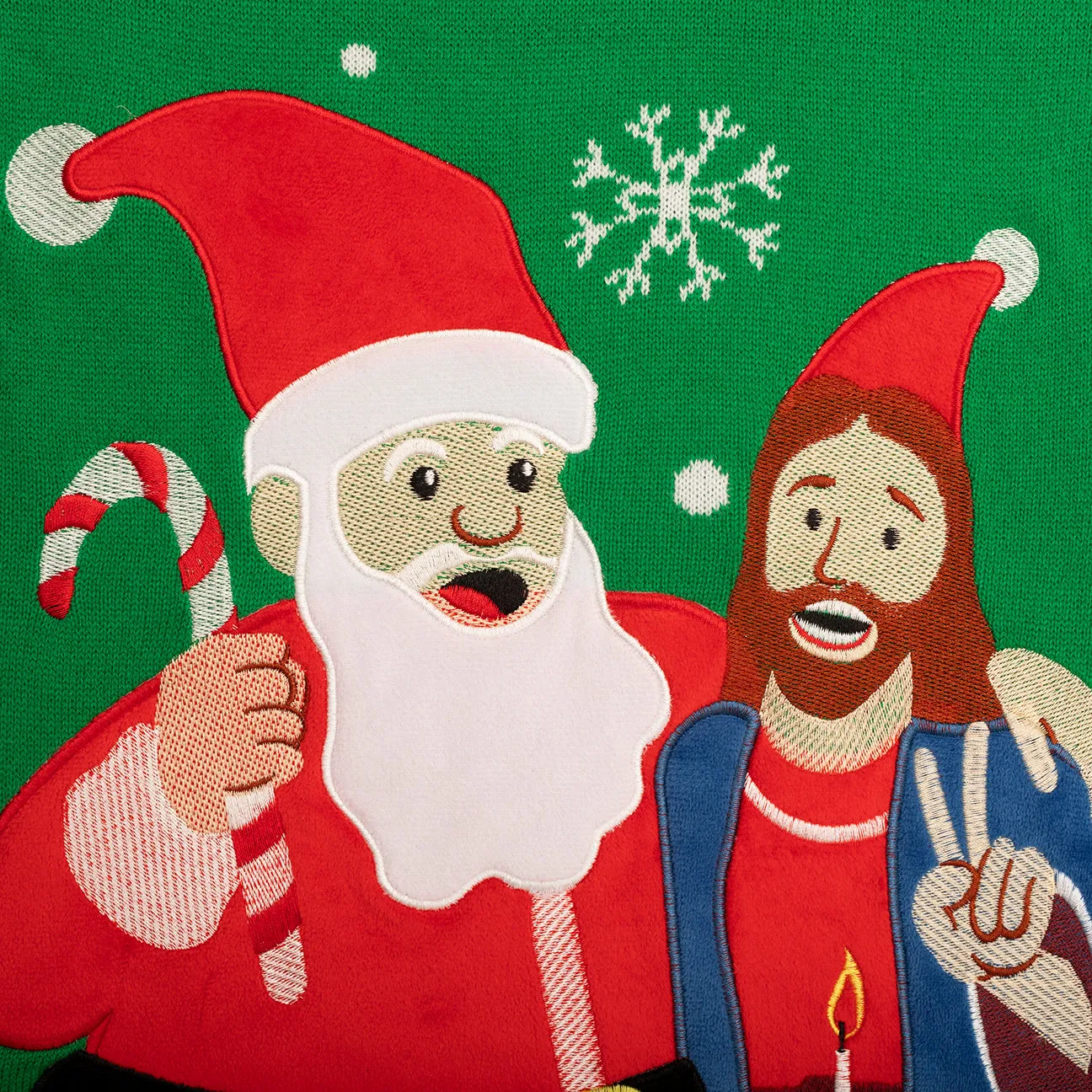 Svensk Husman Jesus juletrøje damer M akryl