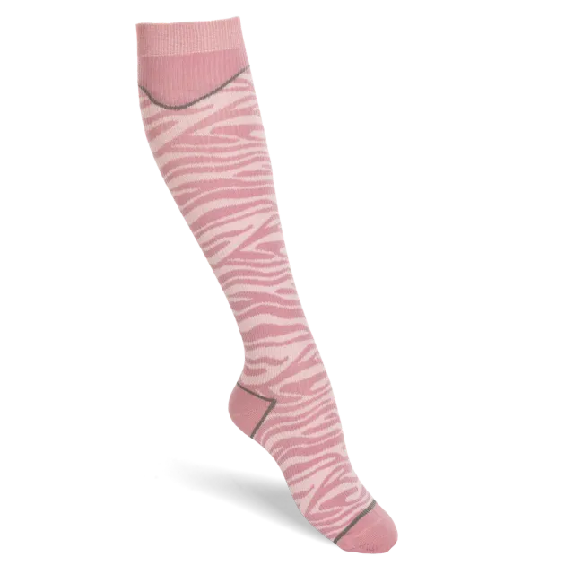 Funq Wear Zebra støttestrømper pippi pink kompression