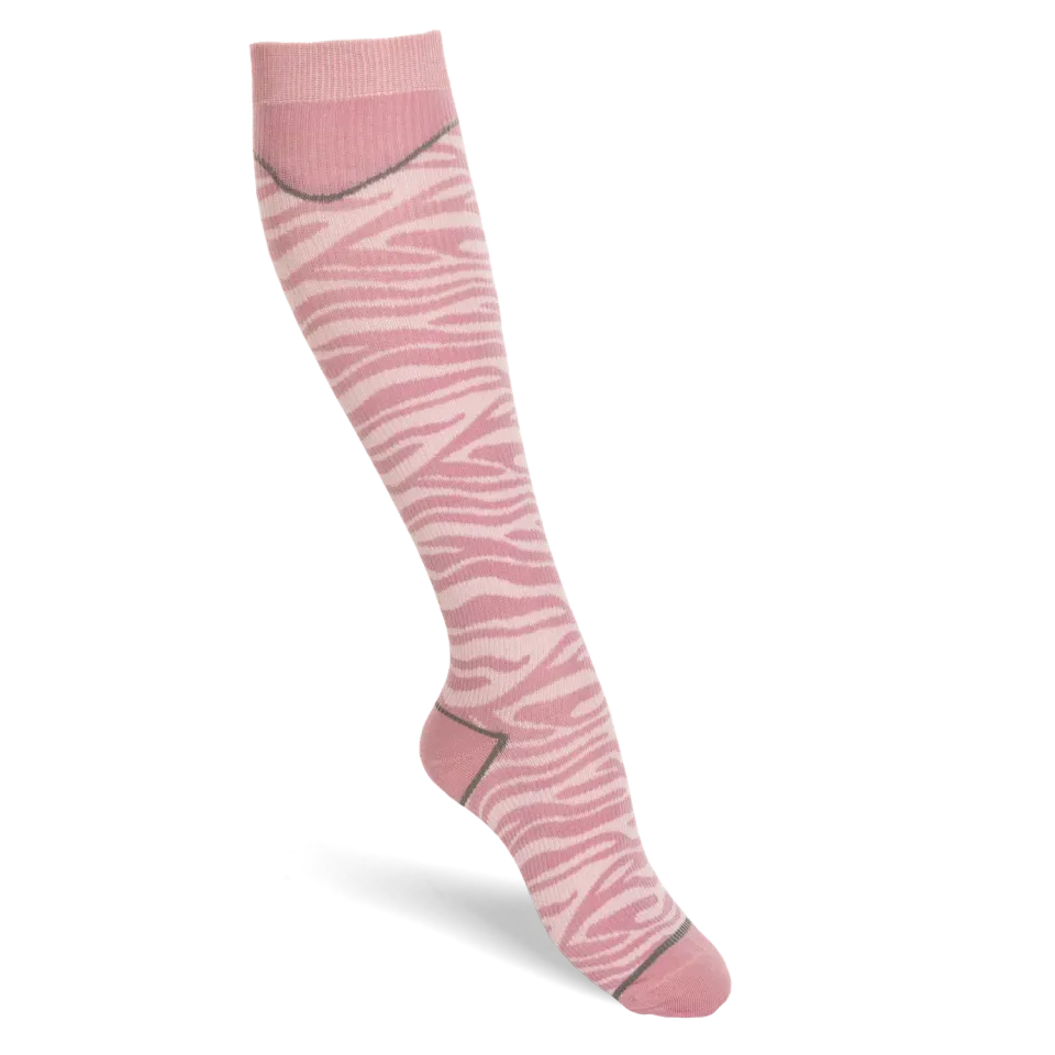 Funq Wear Zebra støttestrømper pippi pink kompression