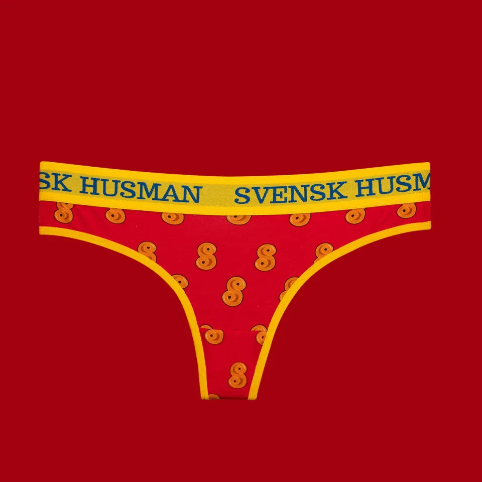 Svensk Husman Lussebulle stringtrus S bomuld