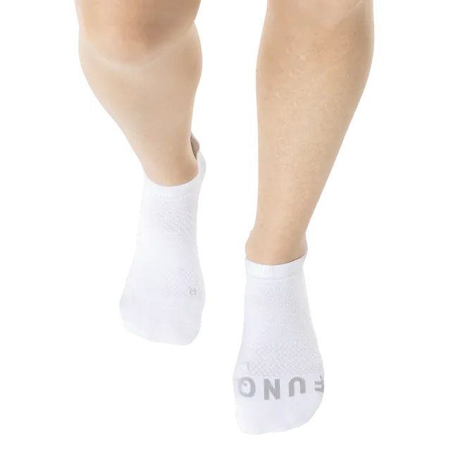 Funq Wear WIDE+ Active Low Cut sokker 39/41 hvid bred