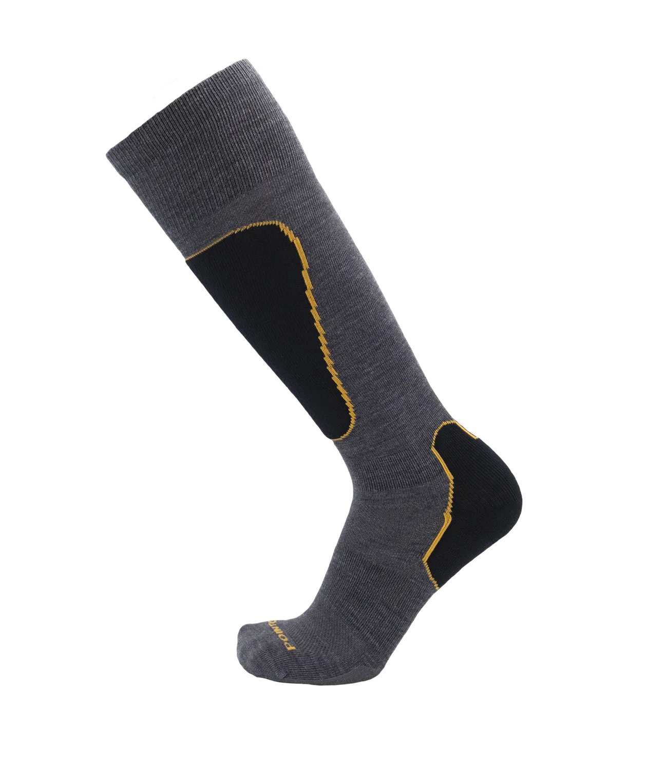 Point6 Pro Light Over-the-Calf skistrømper gray mustard merinould