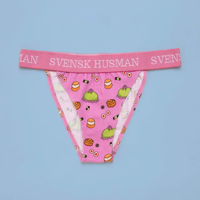 Svensk Husman FIKA Tanga g-streng lyserød bomuld
