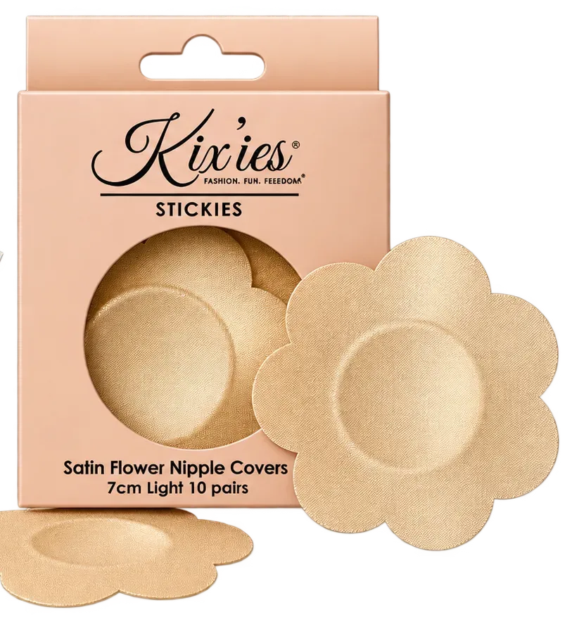 Kix'ies Satin Flower nipple covers lys 10 par