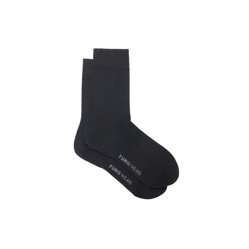 Funq Wear Fine uldstrømper sort tynd merino