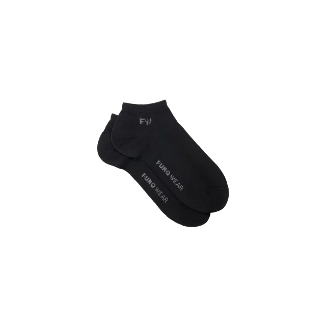 Funq Wear Fine Low Cut uldstrømper sort merino