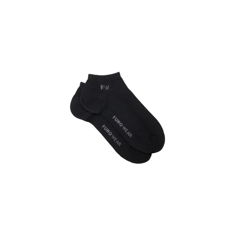 Funq Wear Fine Low Cut uldstrømper sort merino