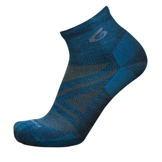 Point6 Second Wind Ultra Light 1/4 Crew strømper sort uld
