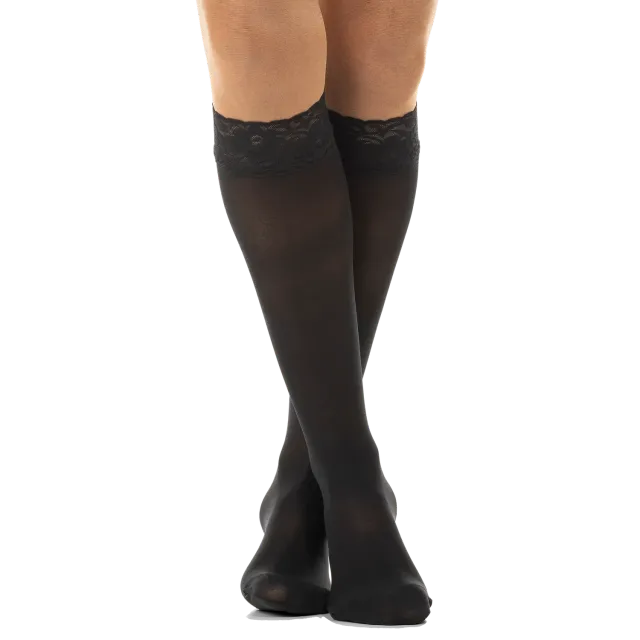 Funq Wear Lace støttestrømper 36/37 sort blonde