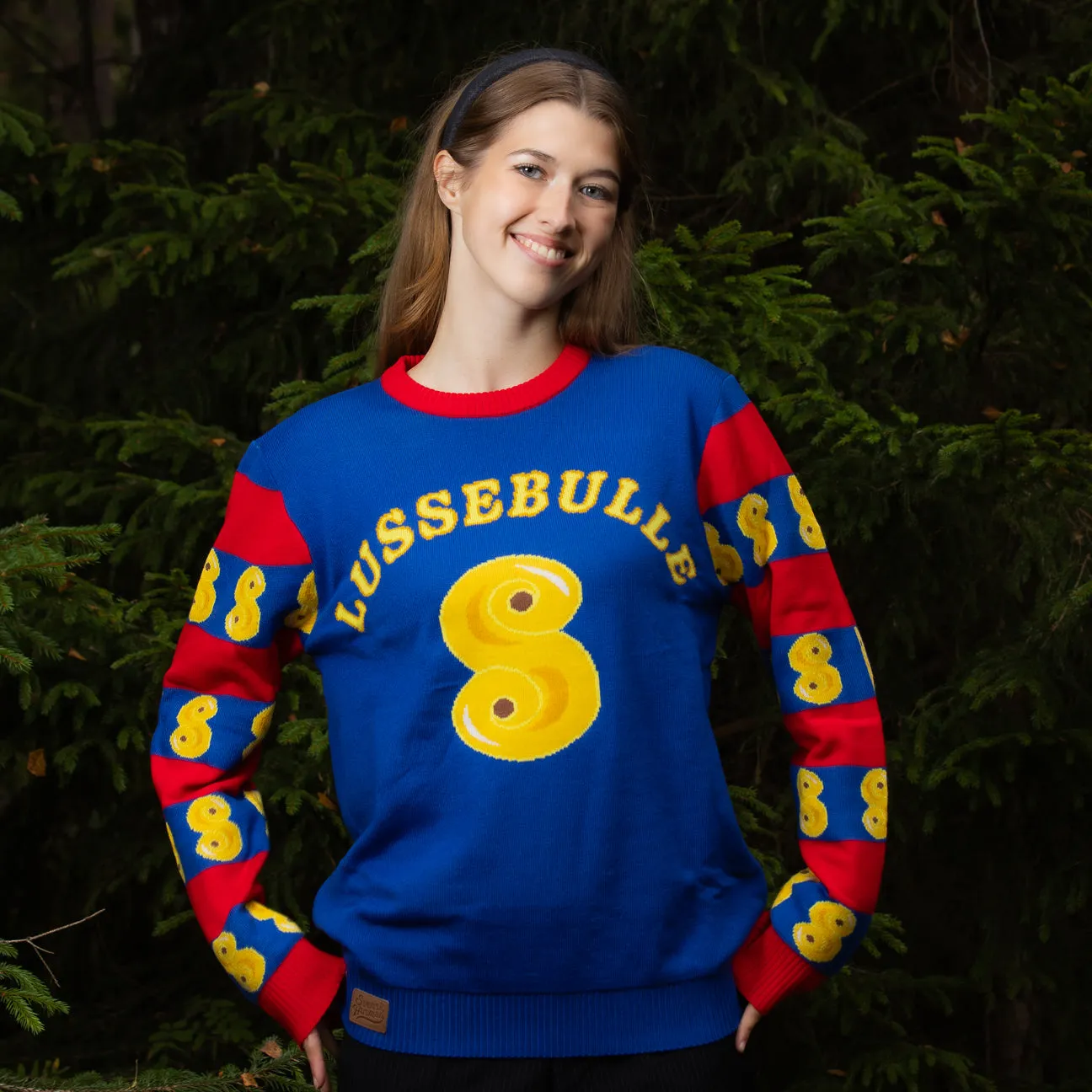 Svensk Husman Lussebulle julesweater damer akryl