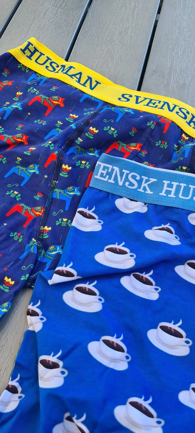 Svensk Husman Lussebulle boxershorts gul bomuld
