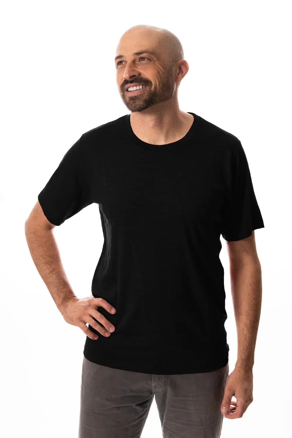 Point6 Alpine Mid-Weight uld t-shirt sort merino