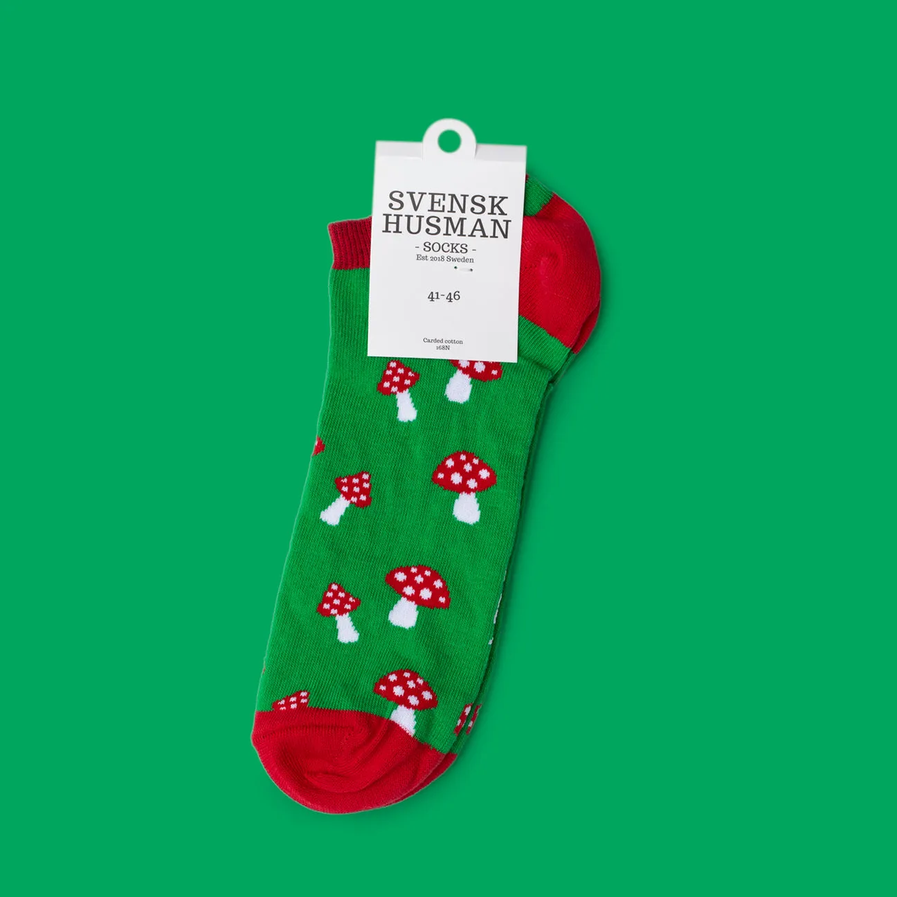Svensk Husman Toadstool sneakersokker rød 41-46