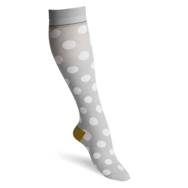 Funq Wear Dots støttestrømper grå økologisk bomuld