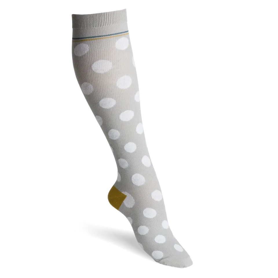 Funq Wear Dots støttestrømper grå økologisk bomuld