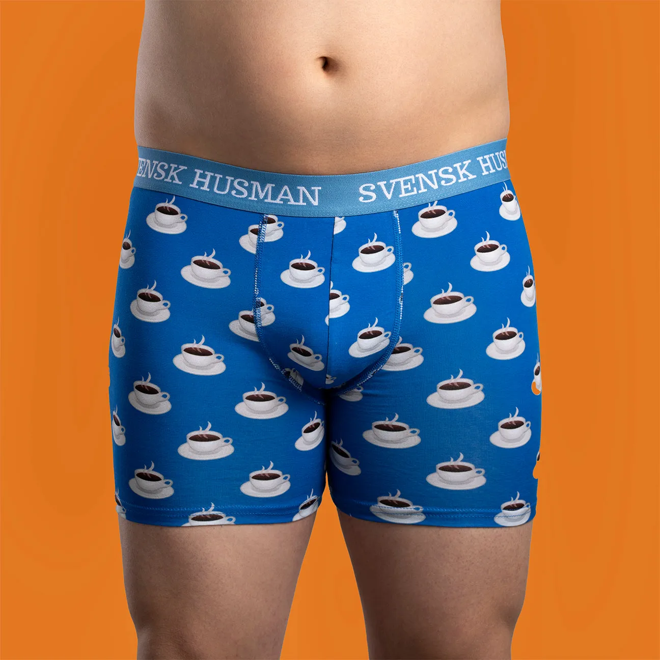Svensk Husman Boxer boxershorts kaffekop 6-pak bomuld