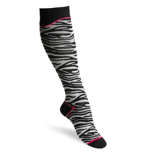 Funq Wear Zebra støttestrømper grå 36/37 bomuld