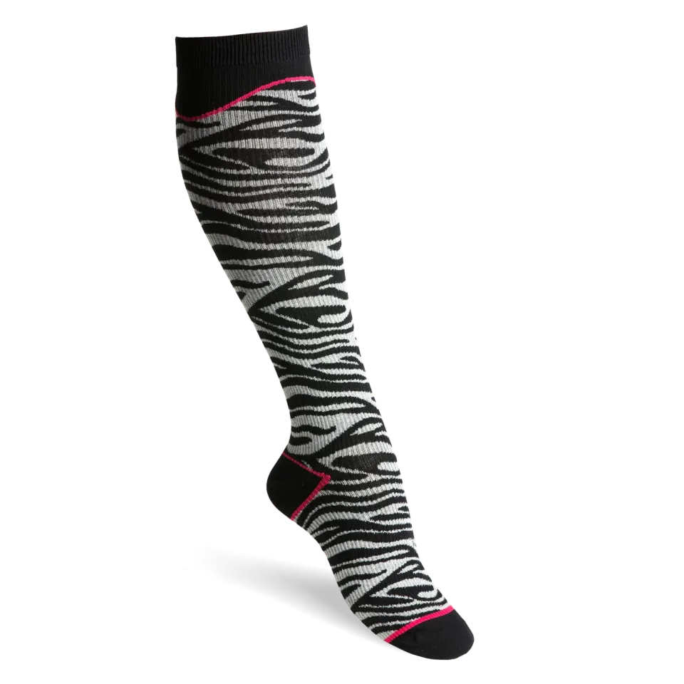Funq Wear Zebra støttestrømper grå 36/37 bomuld