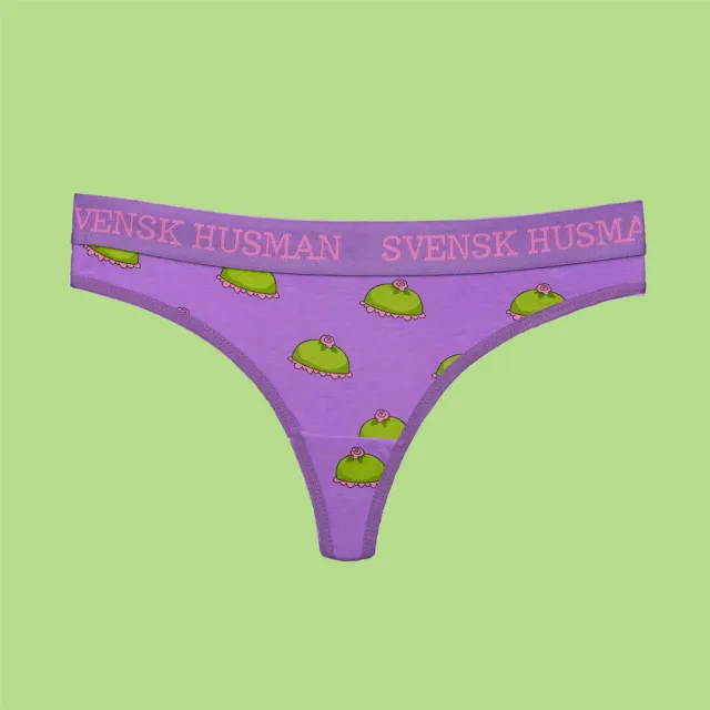 Svensk Husman Kage g-streng lilla bomuld