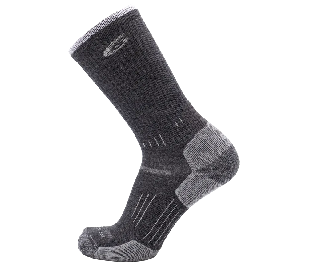 Point6 Essential Light Crew vandrestrømper sort merino